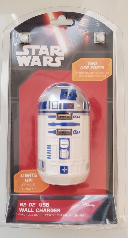 Thinkgeek Star Wars Disney R2-D2 USB Wall Charger – New