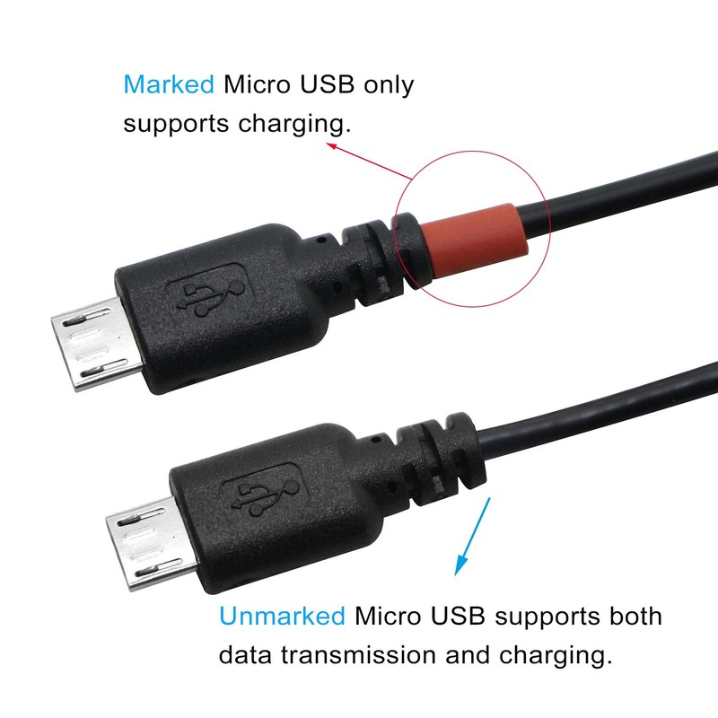 12 Inch Micro USB Splitter Cable USB 2.0 Type A Male to Dual Micro USB Male Y... gallery