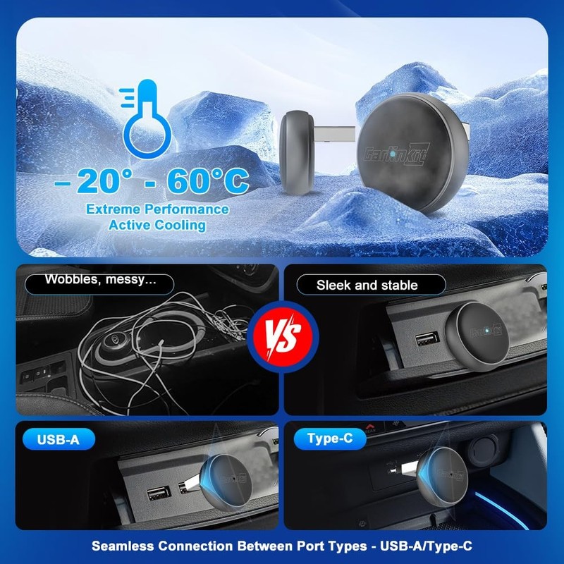 Wireless CarPlay & Android Auto Adapter - Mini Ultra 3 Convert OEM Wired to W... gallery