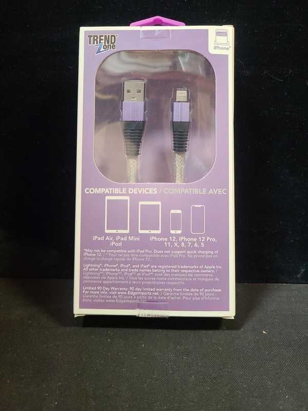 charging cable to usb TREND Zone flat braided cable 10 foot 2.0 Amp