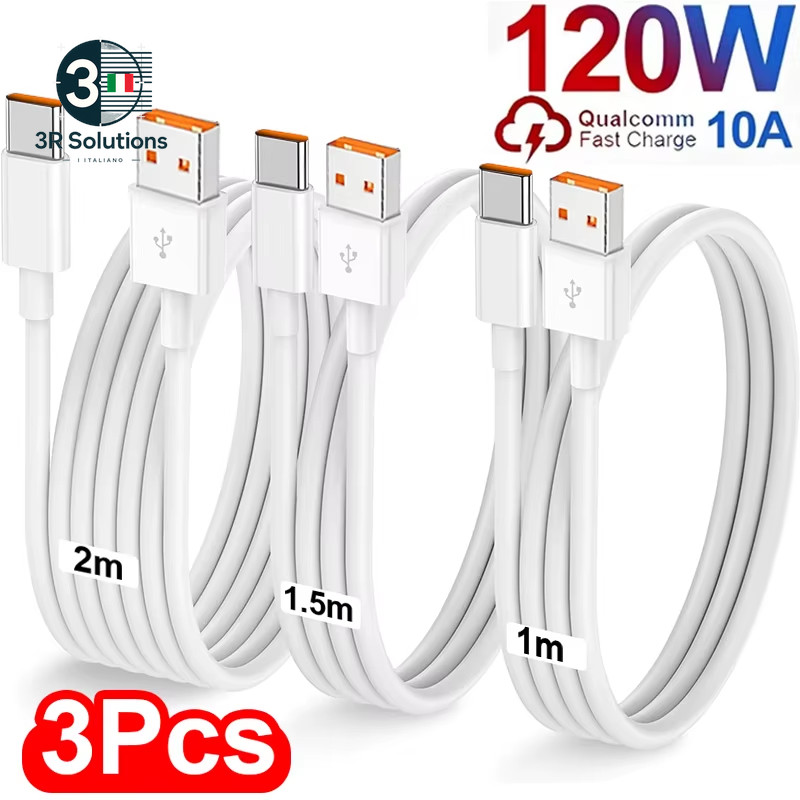 3/1PCS Fast Charging Cable 120W 10A USB to Type C Fast Charger T Cable gallery