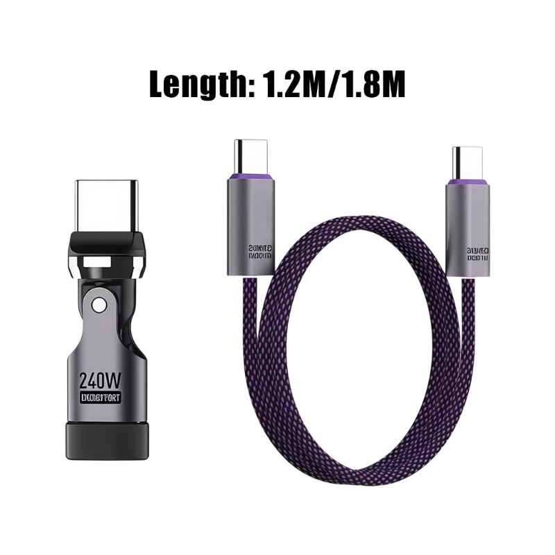 Fast Charging Cable With 360 Degree Rotatable Connector Type C To Type C Cable gallery