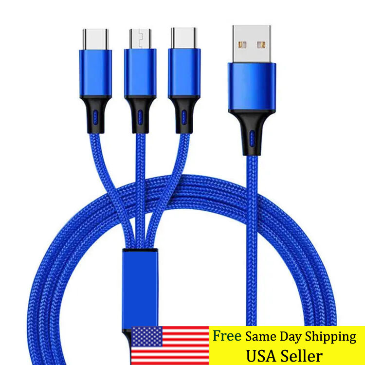 3 in 1 Charging cables for multiple devices iphon/android/camera/tablet/mp3/mp4 gallery
