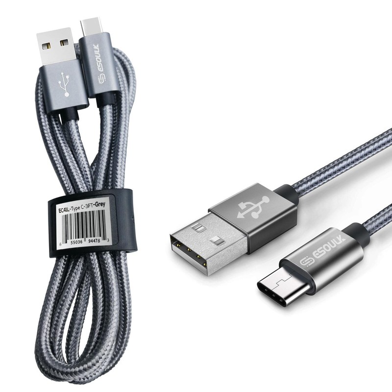 Esoulk 3FT Braided Cable For Type-C