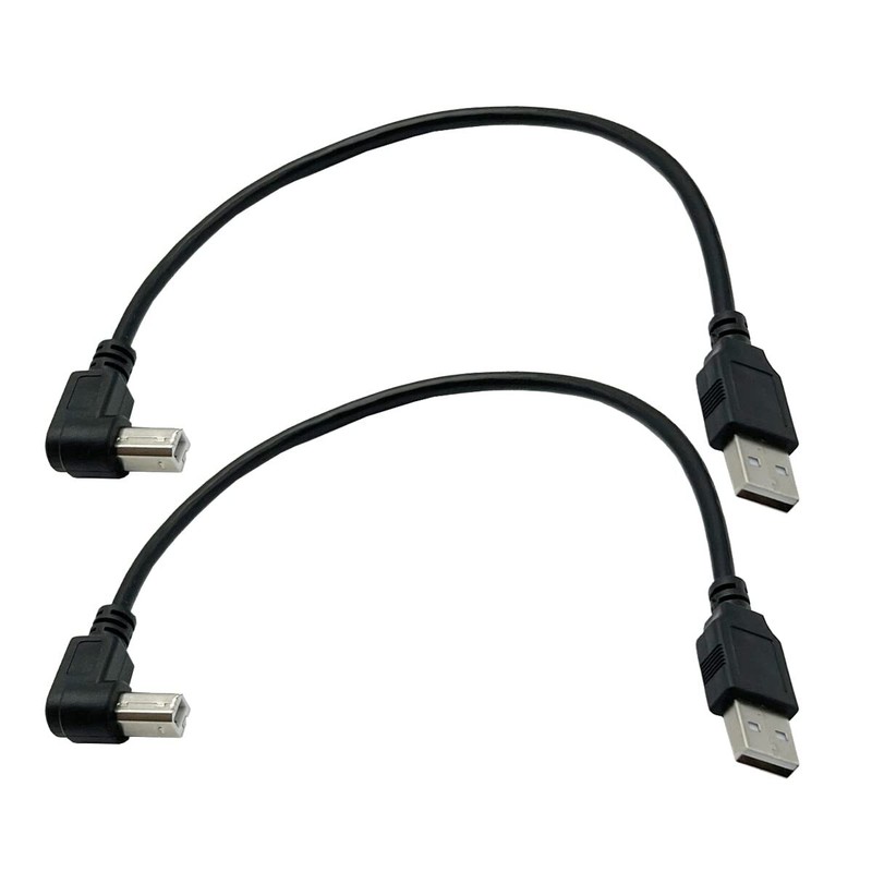 Right Angled Printer Cable 2Pack USB2.0 A Male Plug to Right Angle USB B Male…