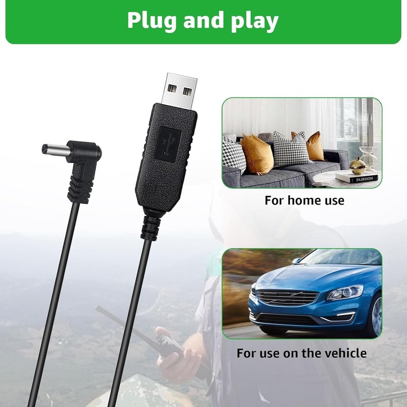 Universal 6.56Ft USB Charger Cable for Rugged Radios - High Efficiency Charging gallery