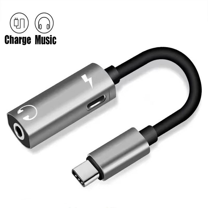 Type-C to 3.5mm Headphone Jack AUX Adapter and Charger For iPhone17 16 15 14 Lot gallery