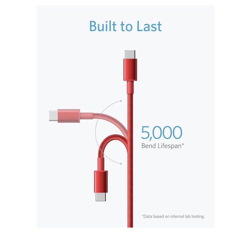 Anker B8752091 3.3ft USB-C Charging Cable - Red, 2 Pack gallery