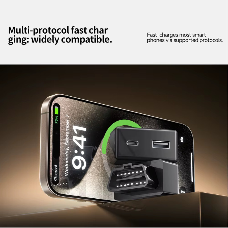 For Tesla Model 3 Y YL X S 2026 Juniper OBD Fast Charger USB And Type-C Dual Po gallery