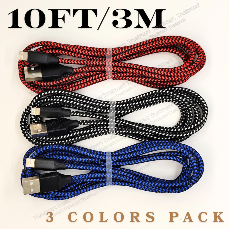 For iPhone 13 12 11 XS Max X XR 8 7 6 Fast Charger Cable Cord 10FT USB Charging