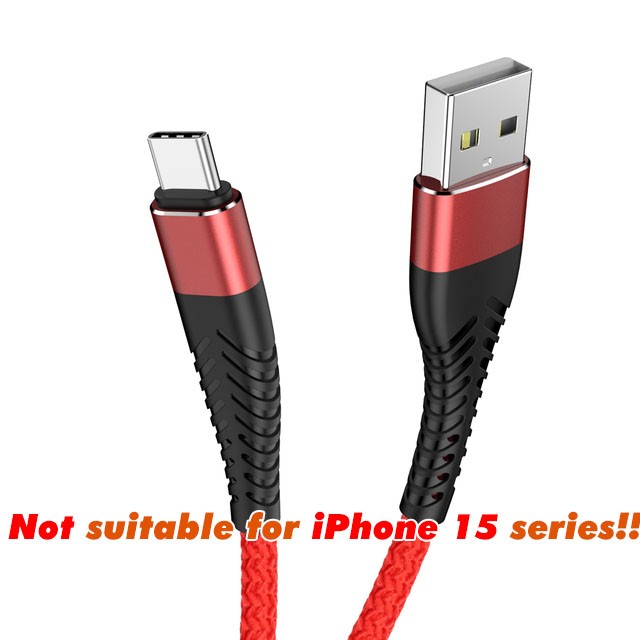 Braided USB Type-C USB-C to USB-A Fast Charge Cable Charger Lot Charging Cord
