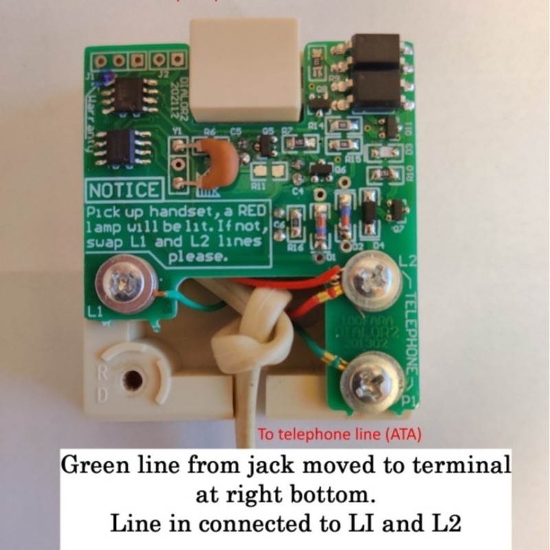 Pulse to Tone Converter for Analog For Dial Telephones Black Compact Size