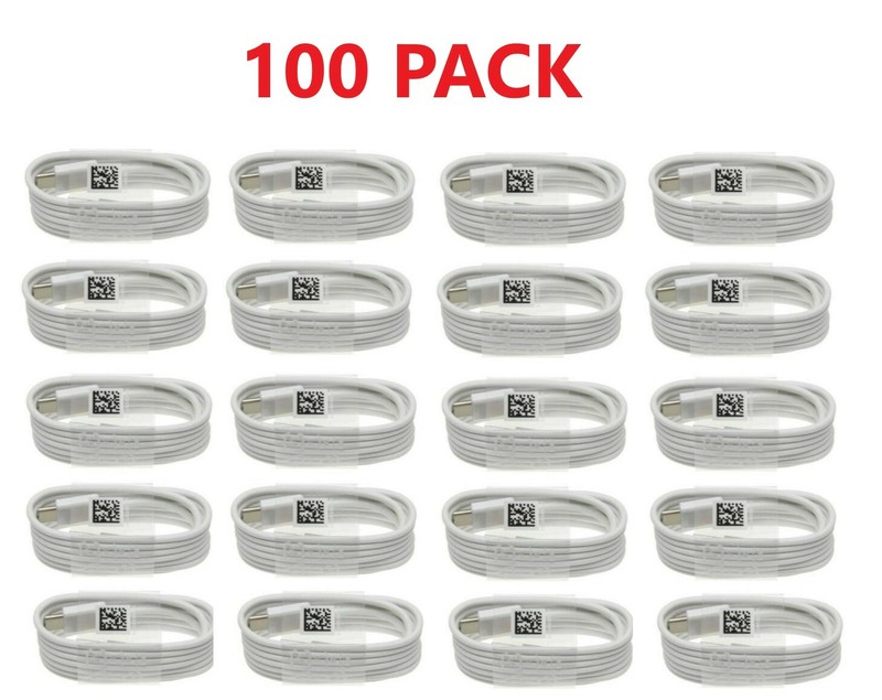 Lot 100 Type-C USB-C 3.1 Connector Data Sync Charger Charging Cable Cord White