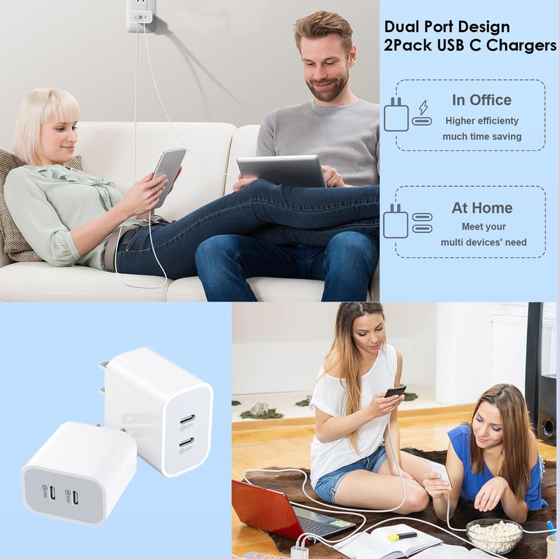2 Pack Apple MFi Certified Fast Charger For iPhone 10FT USB C To Lightning Cord gallery