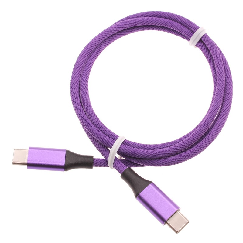 For Galaxy XCover7/XCover6 Pro – Purple 3ft PD Cable Type-C to USB-C Fast