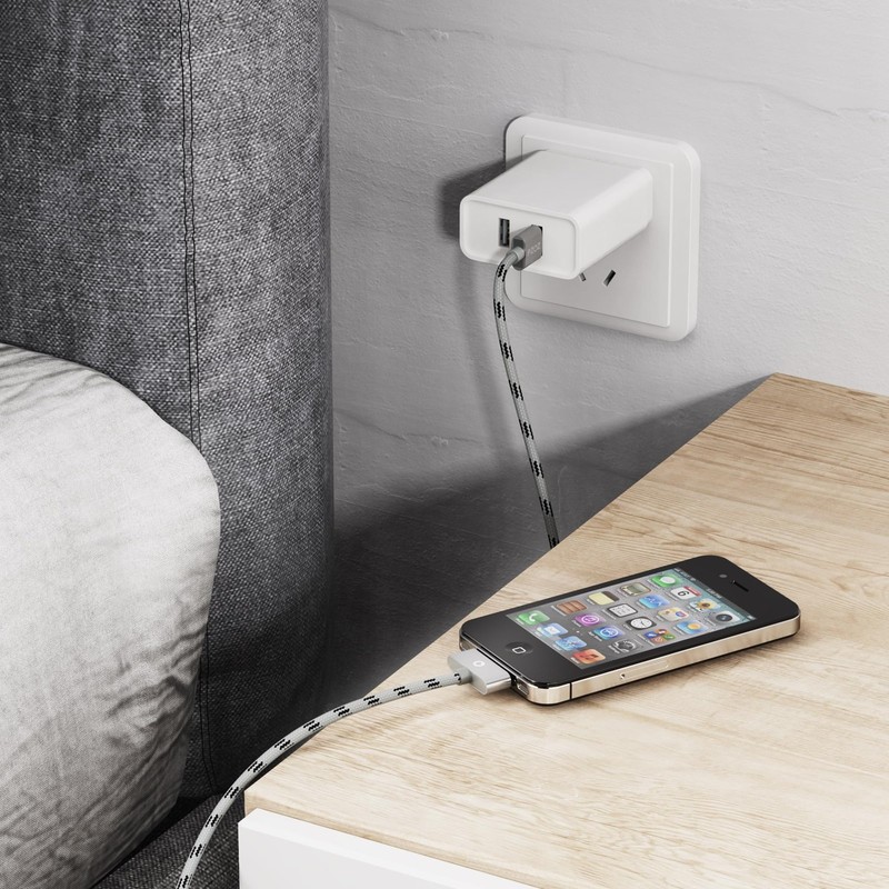 30 Pin Cable for iPhone 4s/4/3G/3Gs, USB Charging and Charger Cable Sync Conn... gallery