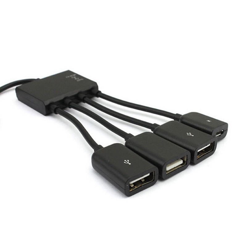 2PCS Micro USB Charging OTG Hub Splitter Cable for Phone Android Tablet 4 In 1 gallery