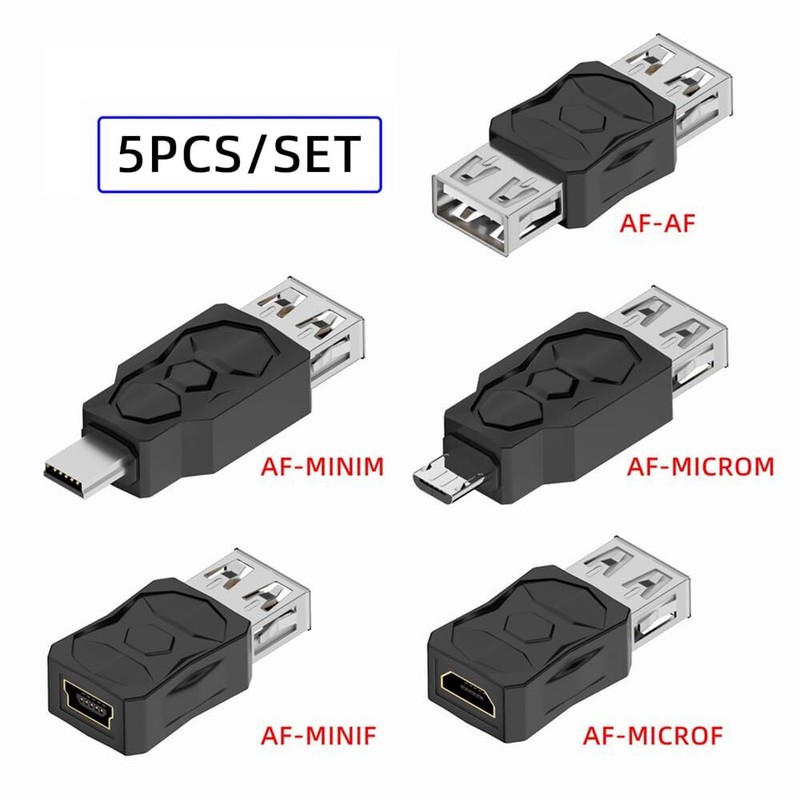 Micro USB 2.0 OTG Mini USB 5Pin -A Male to Female Extension Adapter Support C... gallery
