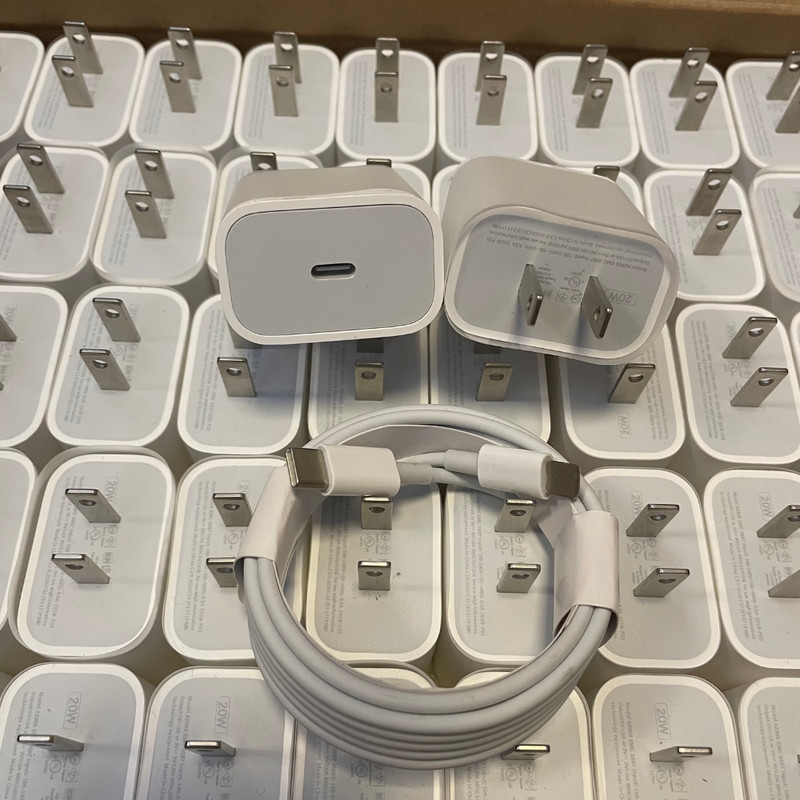 For iPhone 13 12 11 X XR iPad 20W Power Adapter PD Fast Wall Charger USB-C Cable gallery
