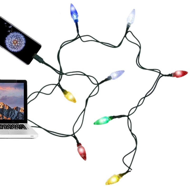 LED Christmas Lights Type C Cable, USB and Bulb USB C Charger Charging Cable ...