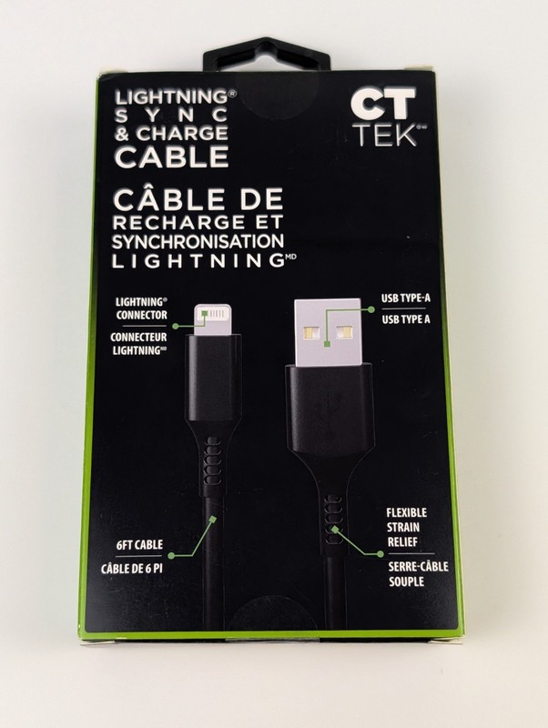 6ft USB A to Lightening Charge Cable -- CT TEK Sync N Charge Cable 4 iPhone⬅️🔥 gallery