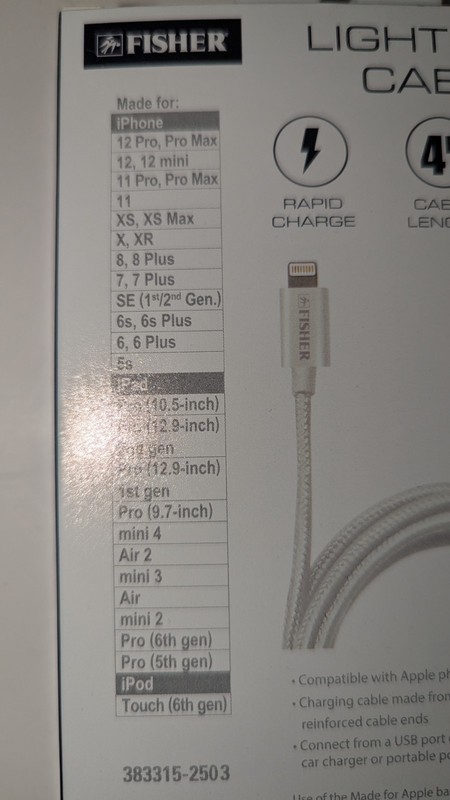 Fisher Nylon Braided Cable Rapid Charge Tangle-Free - New gallery