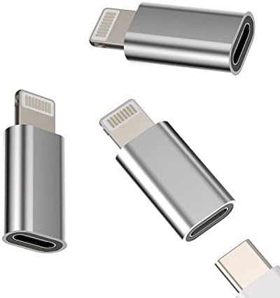 USB C Female to Lightning Male Adapter 3 Pack, Apple MFi Certified, Compatible w gallery