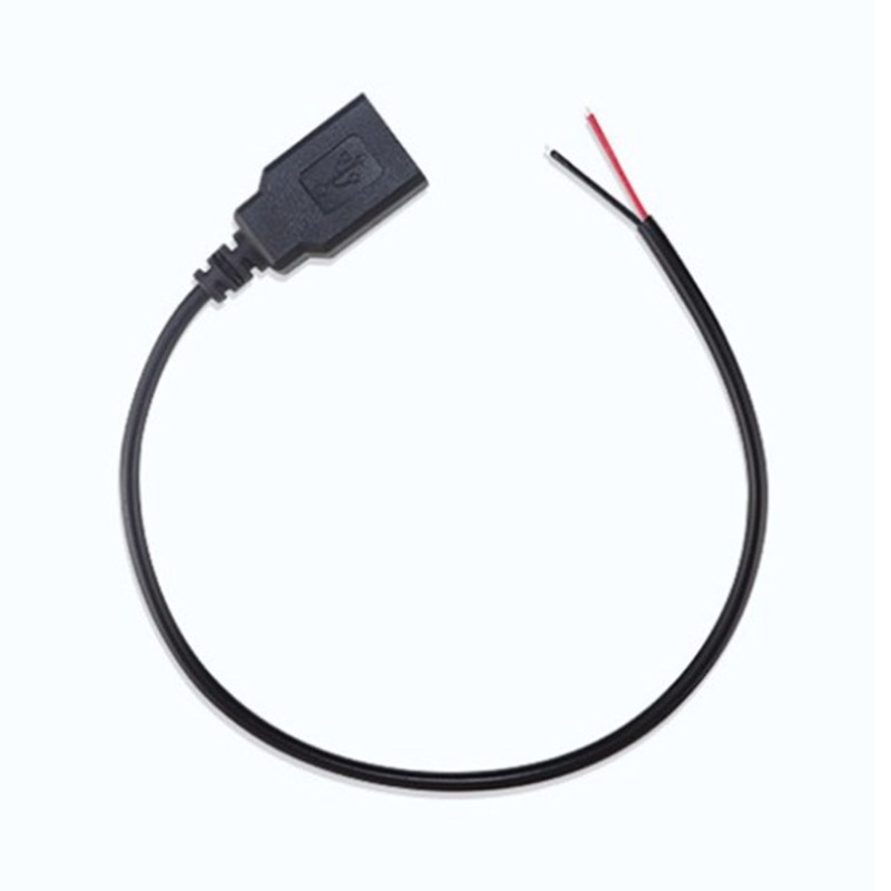 30cm/1m/2m 5V USB PowerSupply Cable 2Pin USB2.0 Female Wire Charger Cord