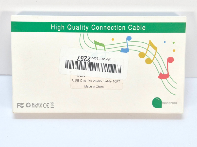 USB C to 1/4″ Audio Cable 10FT USB-C to 6.35mm Jack Cord for Speaker Amp Guitar