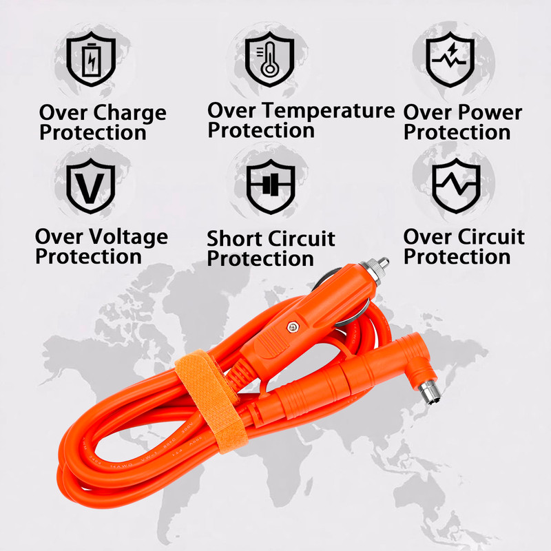 Car Charger 14AWG for Jackery/BLUETTI/Anker/GRECELL/Goal Zero Yeti/Westinghouse gallery