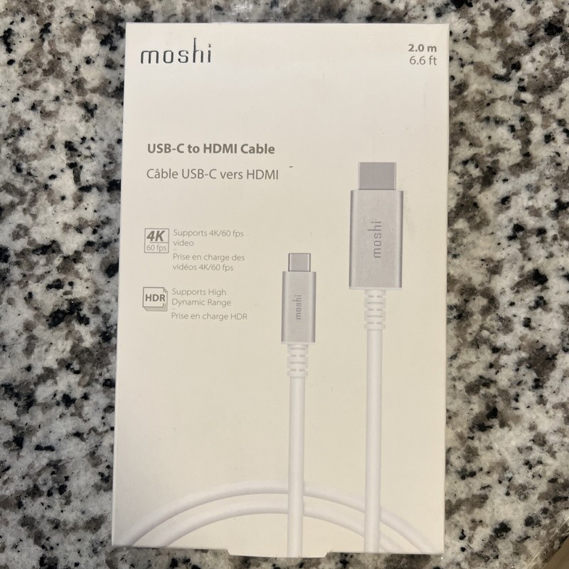 MOSHI USB-C to HDMI Universal Adapter Cable 4K/60 fps for Samsung Apple MacBook