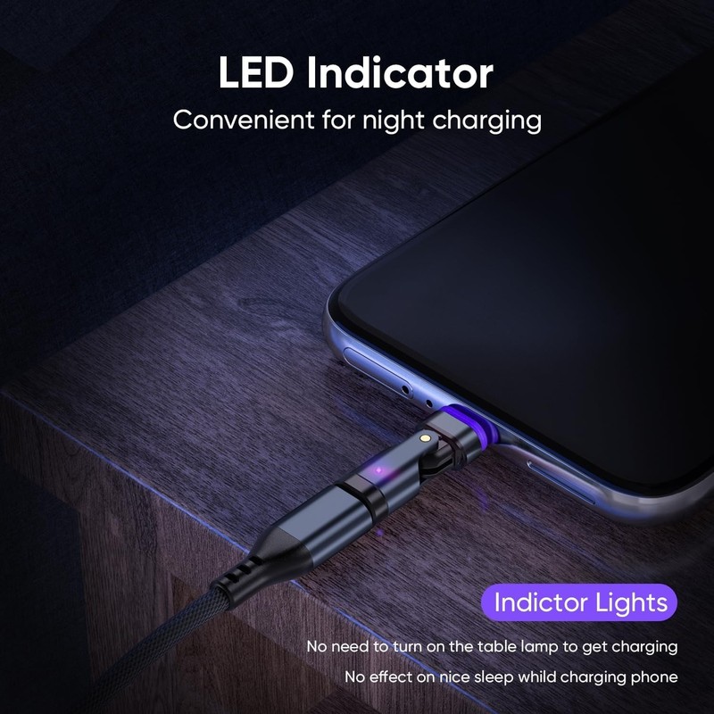240W USB C Magnetic Adapter 16PIN Micro USB Connector 180° Rotate gallery