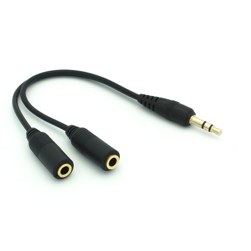 Headphones Splitter 3.5mm Earphone Adapter Dual Headset Port for SmartPhones