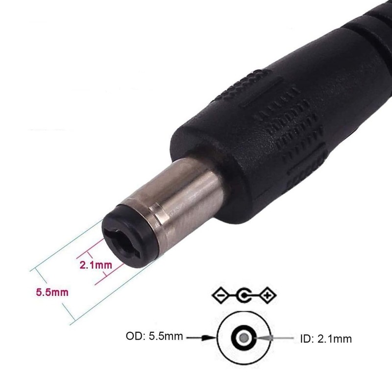 USB to DC 5.5mm Cable 50cm, USB-A to DC5.5mm x 2.1mm Power Plug Connector 5V ... gallery