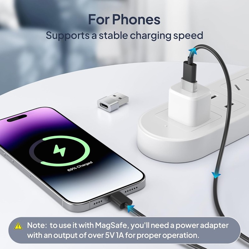 Basesailor iPhone 17 16 Car Charger Adapter 3Pack USB Male gallery