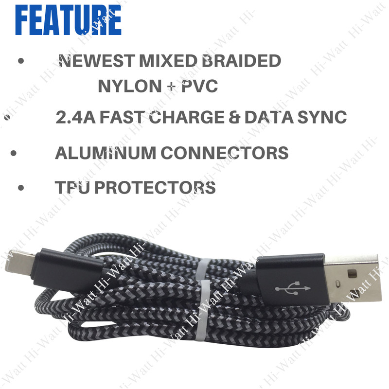 3-Pack Heavy Duty 10FT USB Charger Cable For iPhone 11 XR 8 7 6 5c Charging Cord gallery