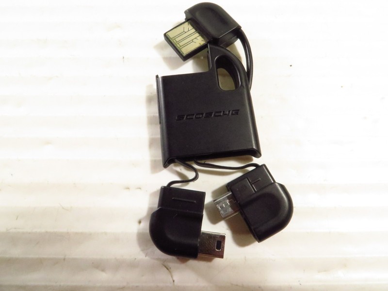 3 PK Scosche flipSYNC II Keychain Charger/ Sync Cable for Micro, Mini-USB Device gallery