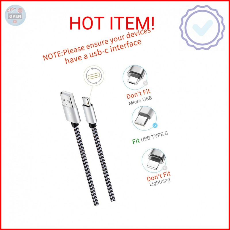 Teeind USB Type C Cable Fast Charging, Tpc001 5 Pack(6Ft 3A) Braided C Charger C gallery