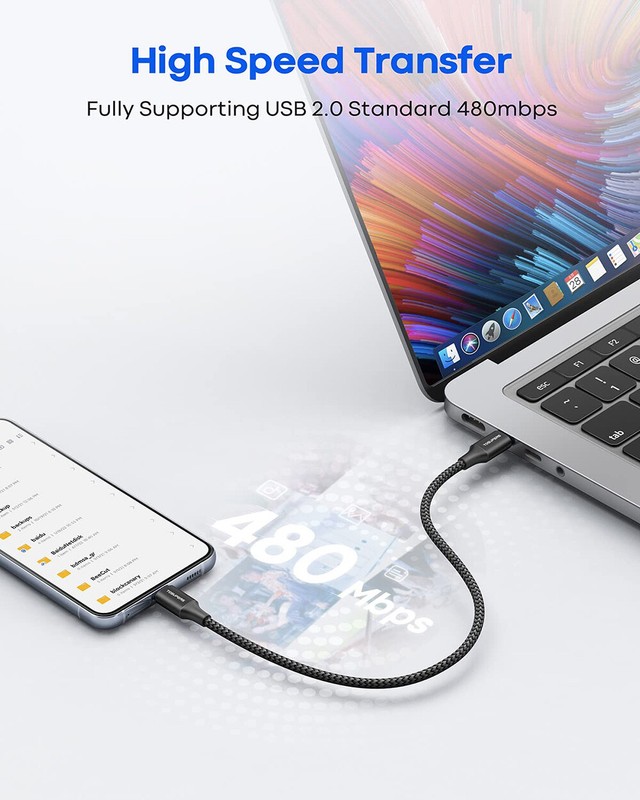 2 PACK USB C to C or A to C CABLE FAST CHARGE CORD 3/6/10FT for iPhone 15 Galaxy gallery