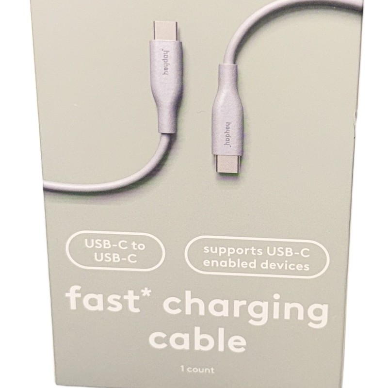 2 PK Heyday 3 FT Fast Charging Cable USB-C to USB-C Lavender Purple ~ New In Box gallery