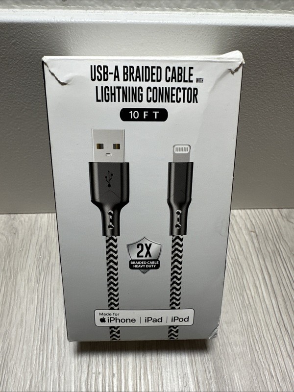 USB-A Braided Cable Connector 10 FT 2X Heavy duty gallery