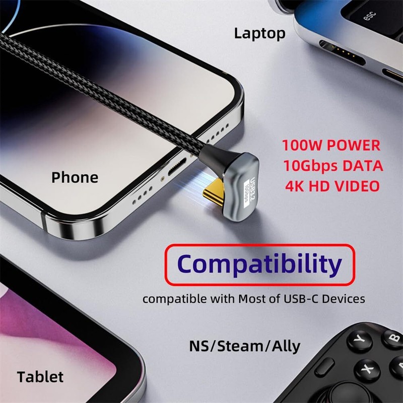 USB 3.1 USB-C C Male to Male Cable 10Gbps Data Transfer 100W PD Charging Cord... gallery