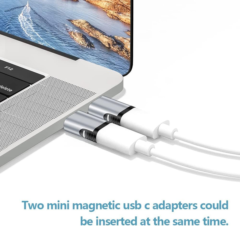 Magnetic USB C Adapter 2 Pack 24 Pin Mini Magnetic USB C Adapter Connector Strai gallery