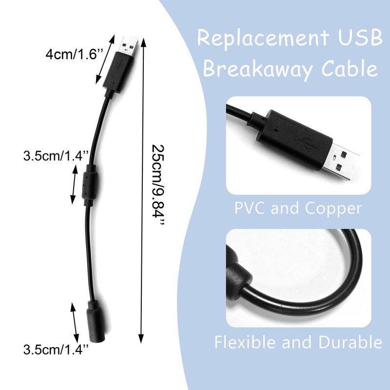 2 PCS Replacement Dongle USB Breakaway Cables, Wired Controller Brake Away Ca... gallery