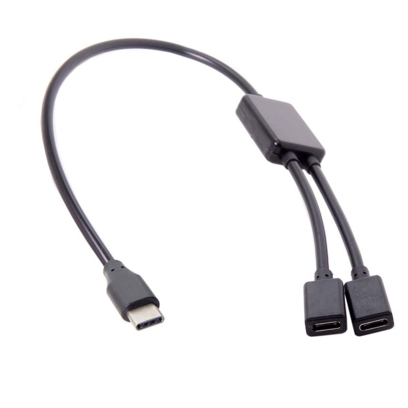 cablecc 30cm Type-C to Dual Ports USB-C Female Hub Cable 30cm, 1 2 gallery