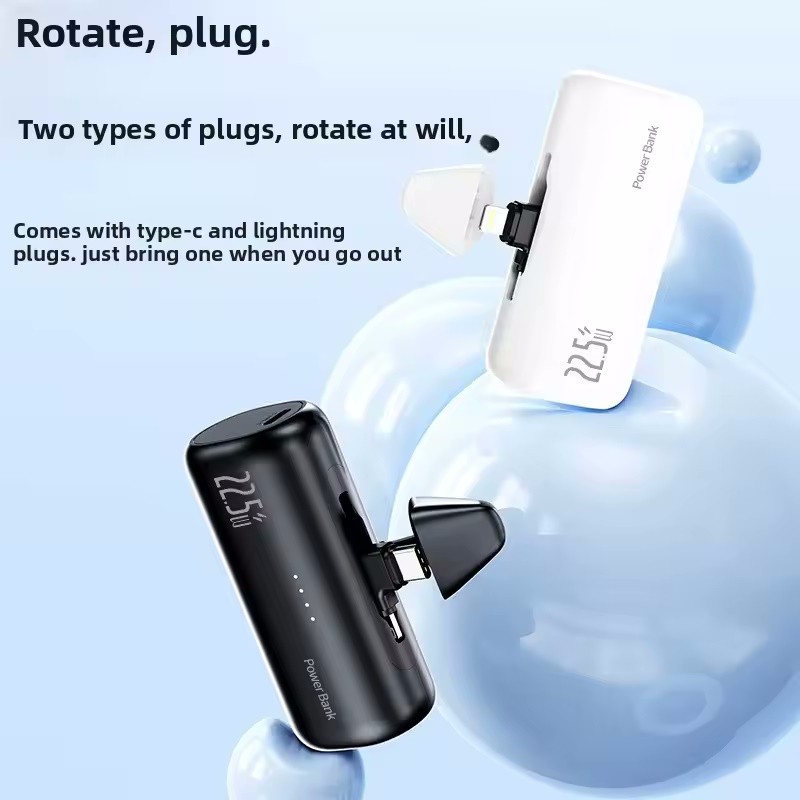 Mini Power Bank Dual Port Fast Charger 22.5W External Battery For iPhone Android gallery