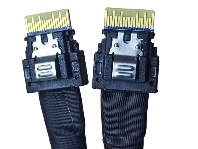 Xiwai Cable PCI-E Slimline SAS 4.0 SFF-8654 4i 38pin Host to SFF-8654 Slim 50cm