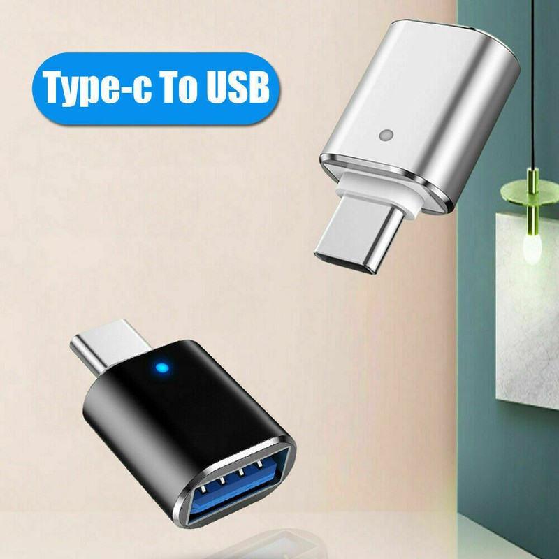 LED USB-C 3.1 Male to USB A Female Adapter Converter OTG Type C Android Phone gallery