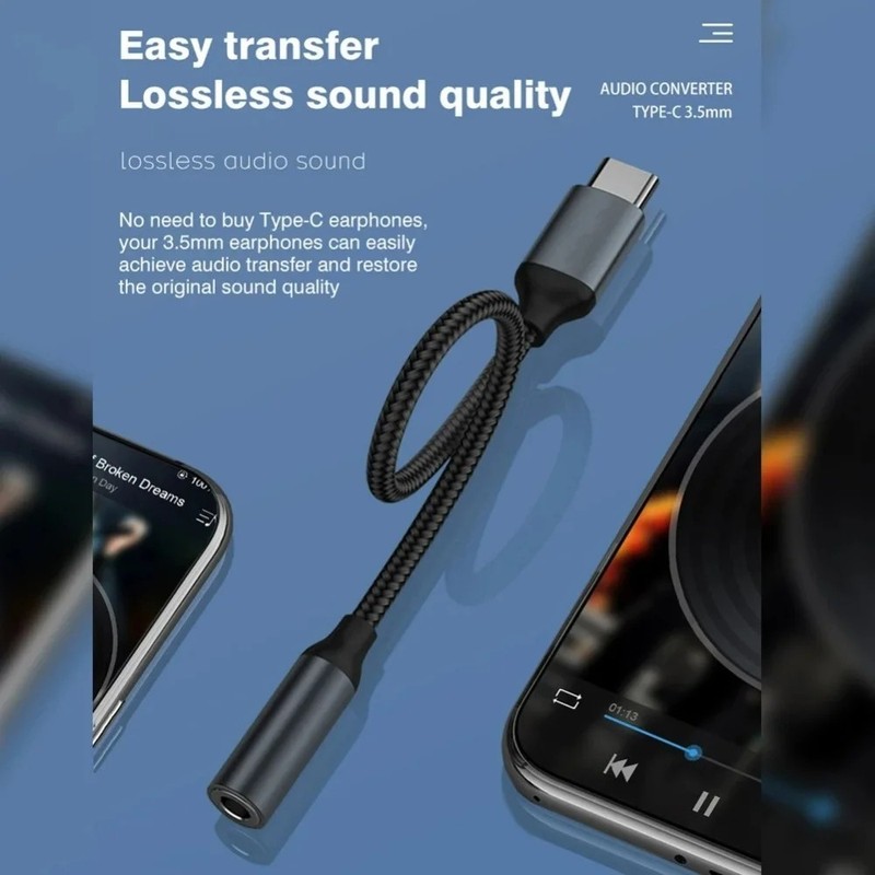 USB TYPE C TO 3.5mm AUX AUDIO HEADPHONE EARPHONE ADAPTER JACK+ gallery