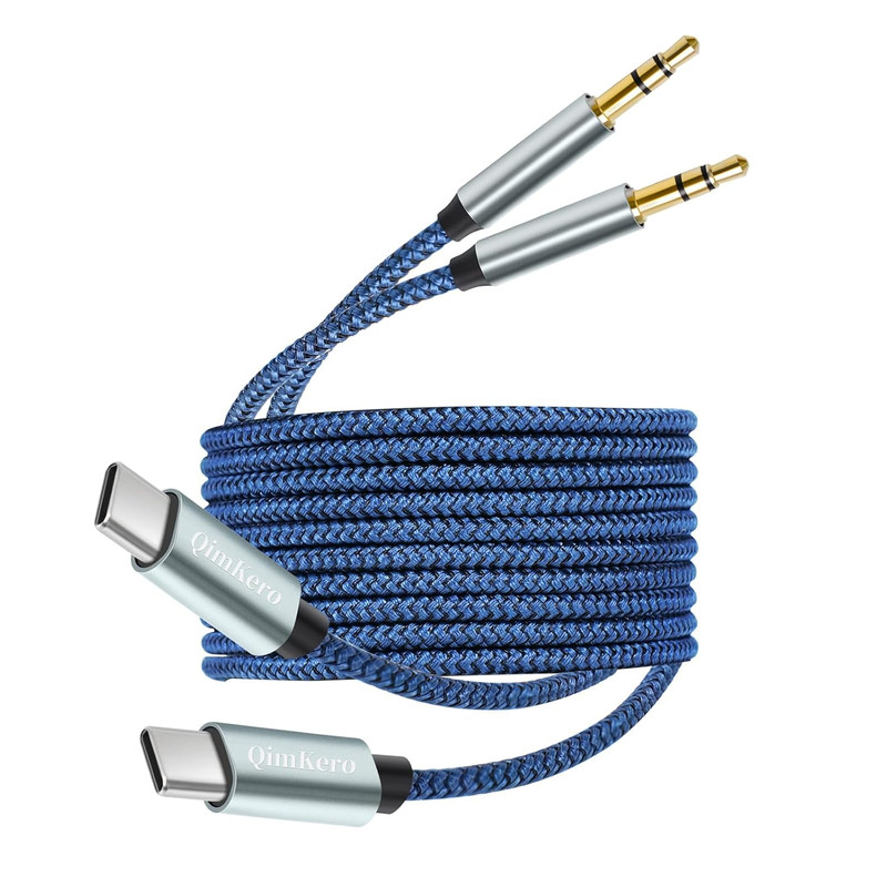 Cable estéreo para coche con conector auxiliar de audio USB C a 3,5 mm